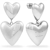 Copenhagen Studios Boucles d'oreilles 'Puffy Hearts' argent