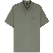 BOSS Techno Short Sleeve Polo Vert,Gris M Homme