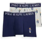 Ralph Lauren Boxers marine / caramel / gris clair / blanc cassé