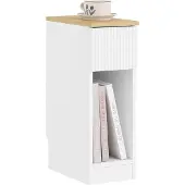 SoBuy Table de nuit étroite 20cm avec tiroir design ondulé