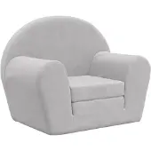 vidaXL Canapé-lit pour enfants Gris clair Peluche douce
