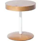 Beliani Table basse Brown Gold White Hidden Drawers Round Modern Country Style
