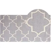 Beliani Robes 80 x 150 cm laine grise SILVAN (80 x 150 cm)