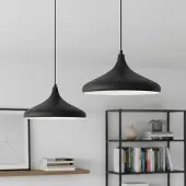 Bamyum Champion Pendelleuchte Schwarz x2 Flamme (E27)