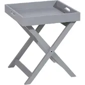 Beliani Table basse Gris 40 x 40 cm Table plateau Légère Carrée Moderne