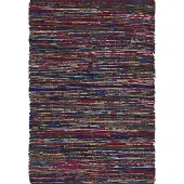 Beliani 140 x 200 cm coton bicolore noir BARTINAS (140 x 200 cm)