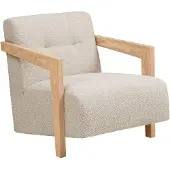 Ebuy24 Clara fauteuil chêne, beige.