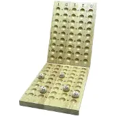HOT Sports + Toys Planche de contrôle Lotto en bois pour 90 boules 25 mm