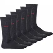 HUGO Chaussettes gris / rouge sang