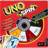 Uno Games Uno Spin Card Game For Kid Adult & Family Nights Classic Play With Toy Spinner Nouveaux dfis et rgles Activit du jour de la pluie