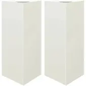 vidaXL Jardinières 2 pcs blanc triangulaire 40x34,5x70 cm acier