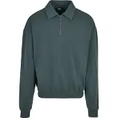 Urban Classics Sweat-shirt 'Collar Crew' vert foncé