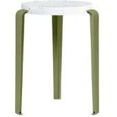 TIPTOE Lou Tabouret en plastique recyclé Venezia Khaki Green