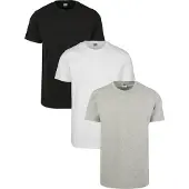 Urban Classics T-Shirt gris clair / noir / blanc