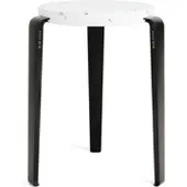 TIPTOE Lou Tabouret en plastique recyclé Venezia Graphite Black