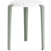 TIPTOE Lou Tabouret en plastique recyclé Venezia Eucalyptus Grey