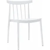 Oviala Chaise de terrasse en polypropylène blanche - Lisboa