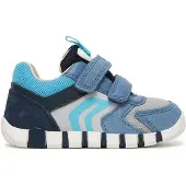 Geox Baskets Enfant en cuir Lupidoo B.D Suede Mesh