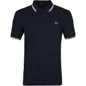 Fred perry Polo Bleu Marine Blanc
