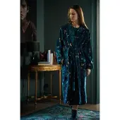 Pip studio Peignoir Pip Studio Les Fleurs Bleu Foncé-XXL