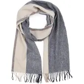 Profuomo Écharpe Laine Rayé Multicoloré Beige Bleu Marron