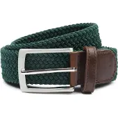 Suitable Ceinture tissée Vert Foncé