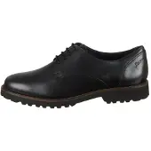 Sioux Chaussures plates Meredith-700-H pour femmes, à lacets, élégantes, type ballerine, couleur noire, pour un usage décontracté