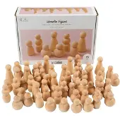 Creativ Company Formes en bois, 5-8 cm - 90 pièces.