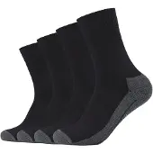 Camano Chaussettes de sport gris foncé / noir / blanc