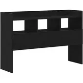 vidaXL Buffet noir aspect chêne 105 x 30 x 70 cm en aggloméré