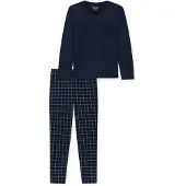 Schiesser Pyjama long ' Fine Interlock ' bleu nuit
