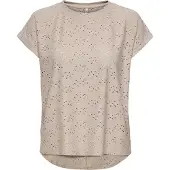 ONLY T-shirt 'ONLSMILLA' greige