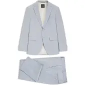 BOSS Costume deux pièces Regular Fit en bouclé stretch