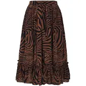 MADELEINE Jupe marron / noir