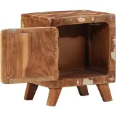 vidaXL Table de chevet 40x32x46 cm bois massif de récupération