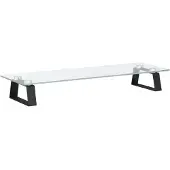 vidaXL Support d'écran noir 60x20x8 cm verre trempé et métal