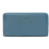 L.credi porte-monnaie Raphi Zip Around Wallet Petrol bleu pétrole