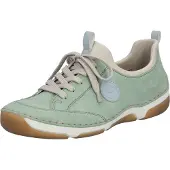 Bonprix Baskets basses 'Schnürschuh Damen 55950-52 Echtleder in grün' vert