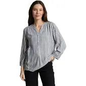 Tom Tailor Chemisier gris / blanc