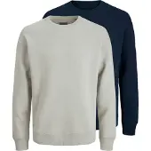 Jack & Jones Sweat-shirt 'JJEBradley' bleu marine / gris clair