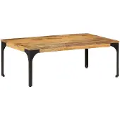vidaXL Table basse 100x55x35 cm en bois massif de manguier