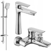 Mexen Axel DB62 SET mitigeur bain et lavabo, chromé (73813DB62-00)