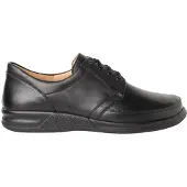 Ganter Kurt 256701-010 Lacet de confort pour homme, noir, cuir, NOUVEAU, sensitiv - Chaussures de confort pour hommes, noir, cuir (veau-cuir)