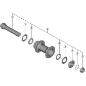 Shimano Axe De Moyeu Avant Tiagra Hb-rs470