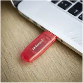 Intenso Rainbow Line - Clé USB - 128 Go - USB 2.0 - rouge transparent