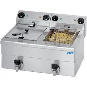 Saro Friteuse avec robinet 2 x 10 litres avec garantie 2 ans