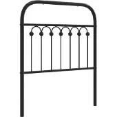 vidaXL Tête de lit de rechange en métal noir 75 cm