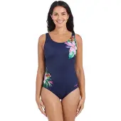 Zoggs Adjustable Scoopback Swimsuit Bleu 32 Femme