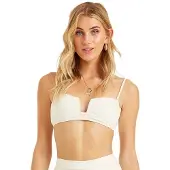 Billabong Peeky Days Square Wire Bikini Top Beige XS Femme