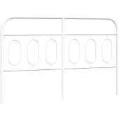 vidaXL Tête de lit de rechange en métal blanc 150 cm